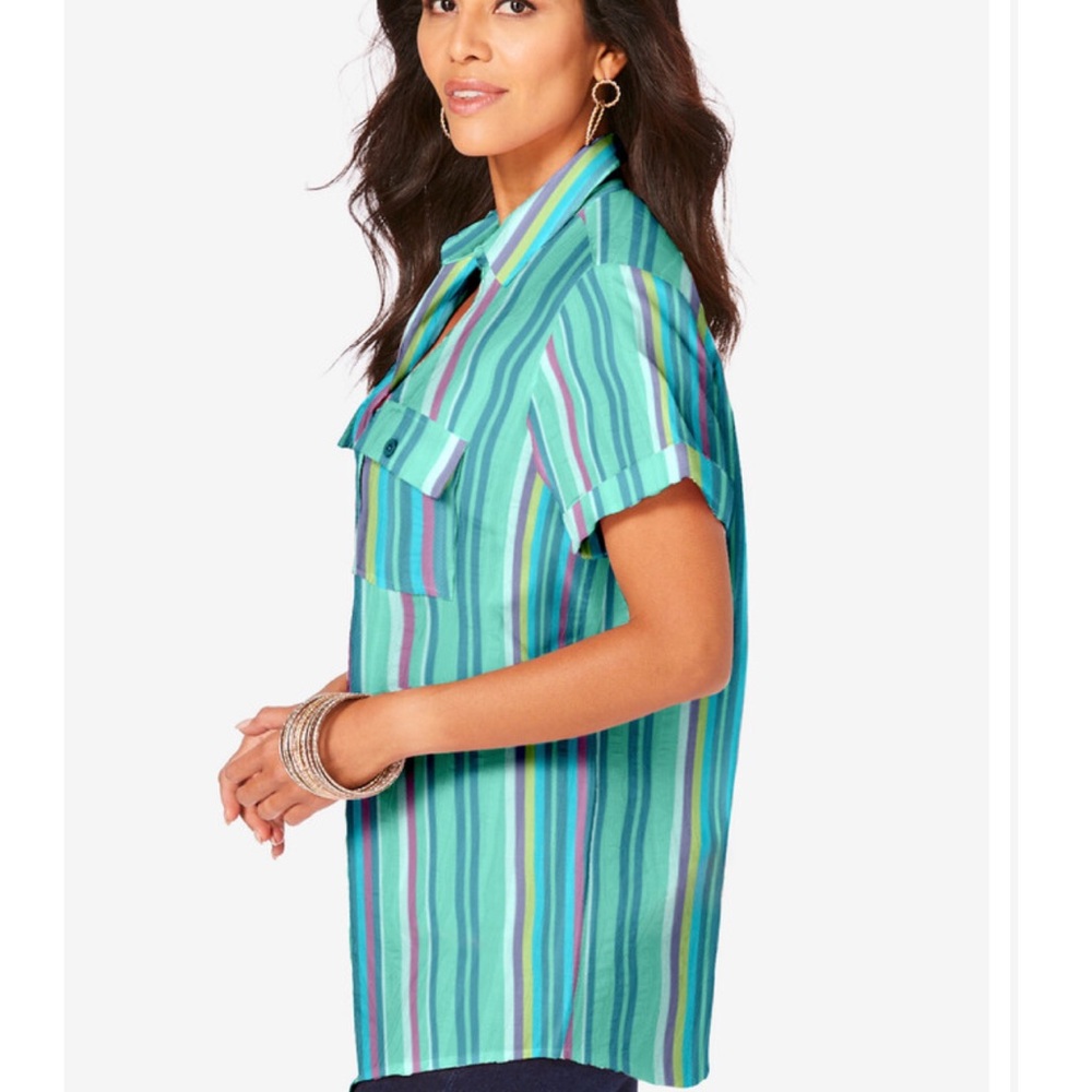 Seersucker Big Shirt- 20W